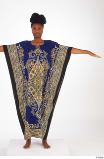 Dina Moses dressed standing t poses traditional long decora african…